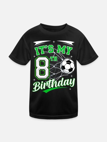Its My 8th Birthday Soccer Boys 8 Years Birthday 8 - T-shirt sport Enfant - noir - Devant