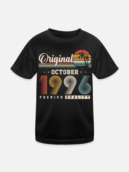 Original Oktober 1996 – 30. Geburtstag Retro - Kids Functional T-Shirt - black - Front