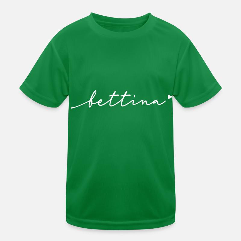 Bettina Cursive Name Kids Functional T-Shirt