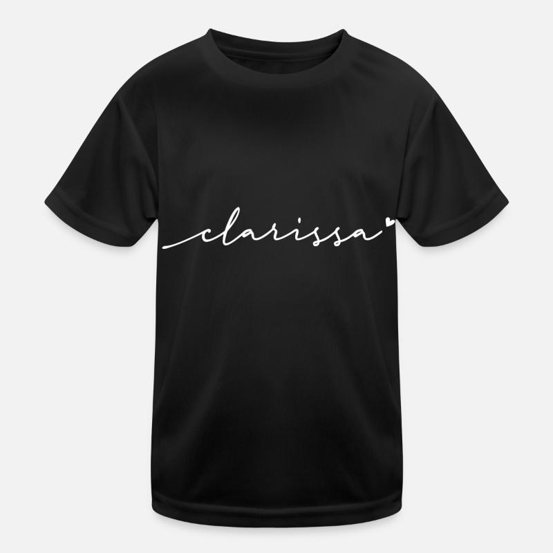 Clarissa Cursive Name Kids Functional T-Shirt