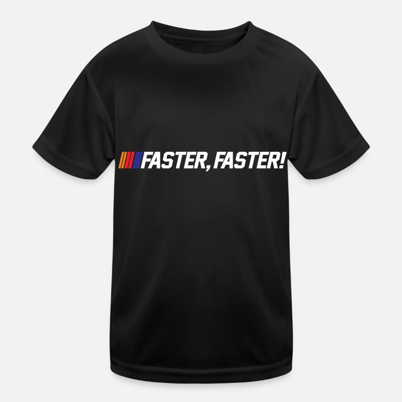 PLUS RAPIDE ET PLUS RAPIDE - T-shirt sport Enfant - noir