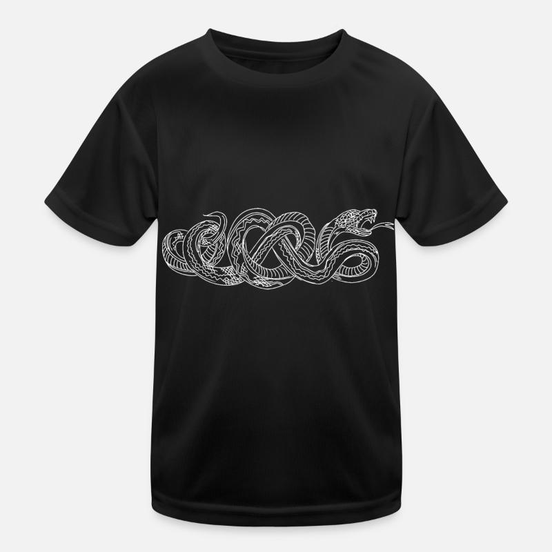 Schlange Hand gezeichnet Kinder Funktions-T-Shirt