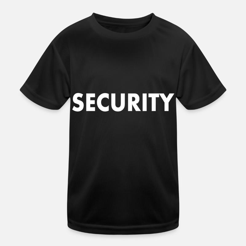 Security - Kinder Funktions-T-Shirt - Schwarz