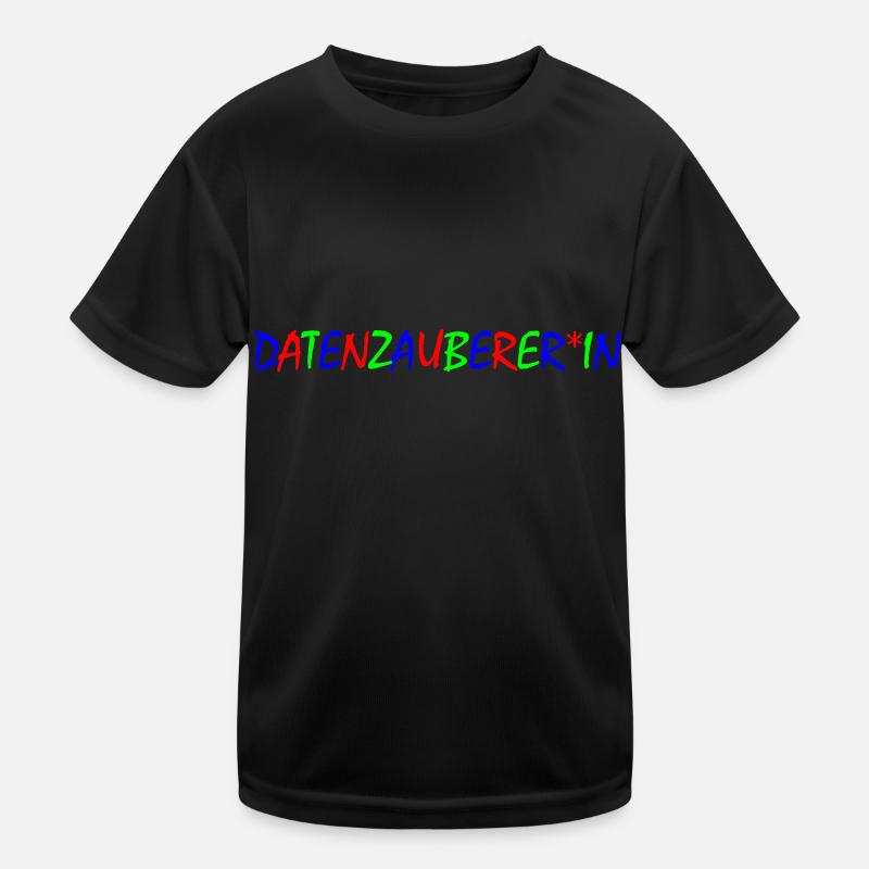 Datenzauber*in – Bunte Typografie Kinder Funktions-T-Shirt