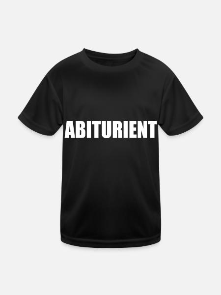 Abiturient - Kinder Funktions-T-Shirt - Schwarz - Vorne