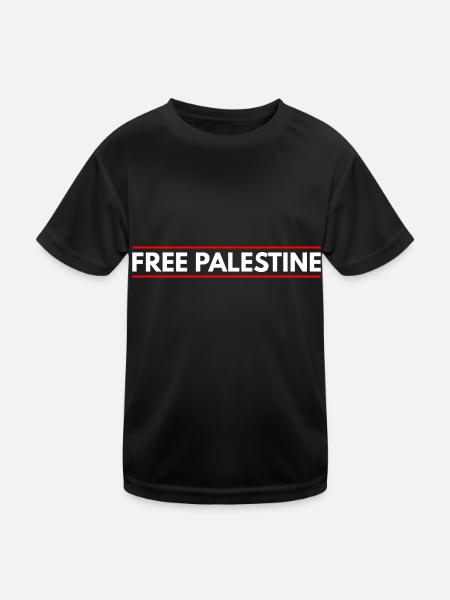 Free Palestine - Kids Functional T-Shirt - black - Front