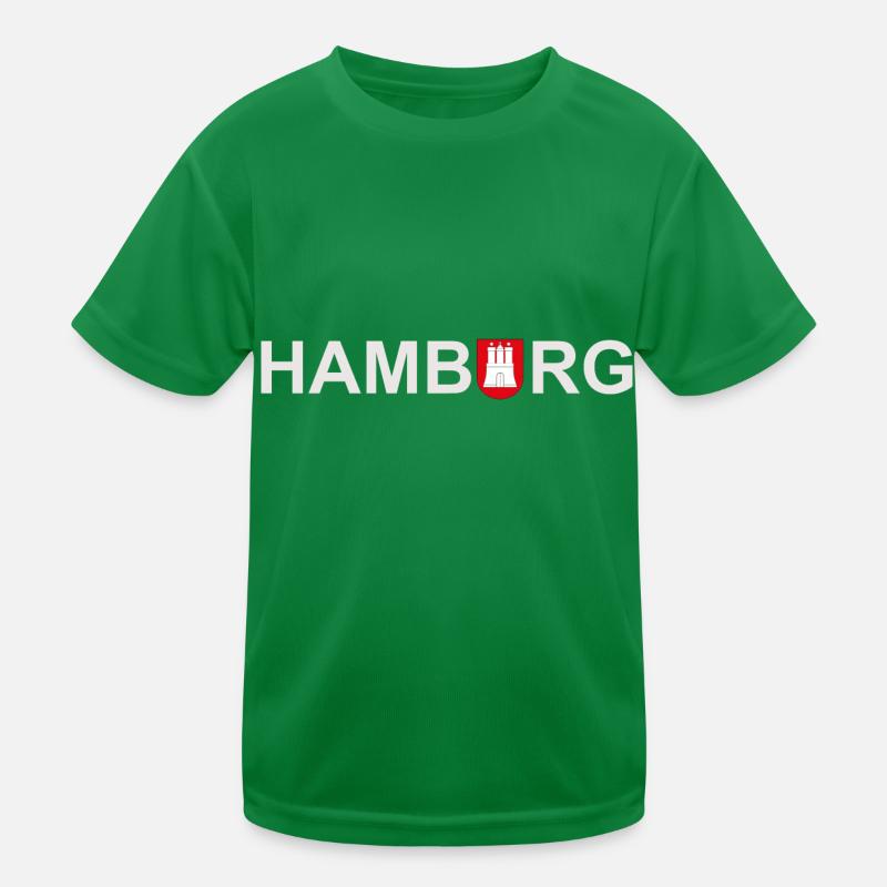 HAMBURG White Kinder Funktions-T-Shirt