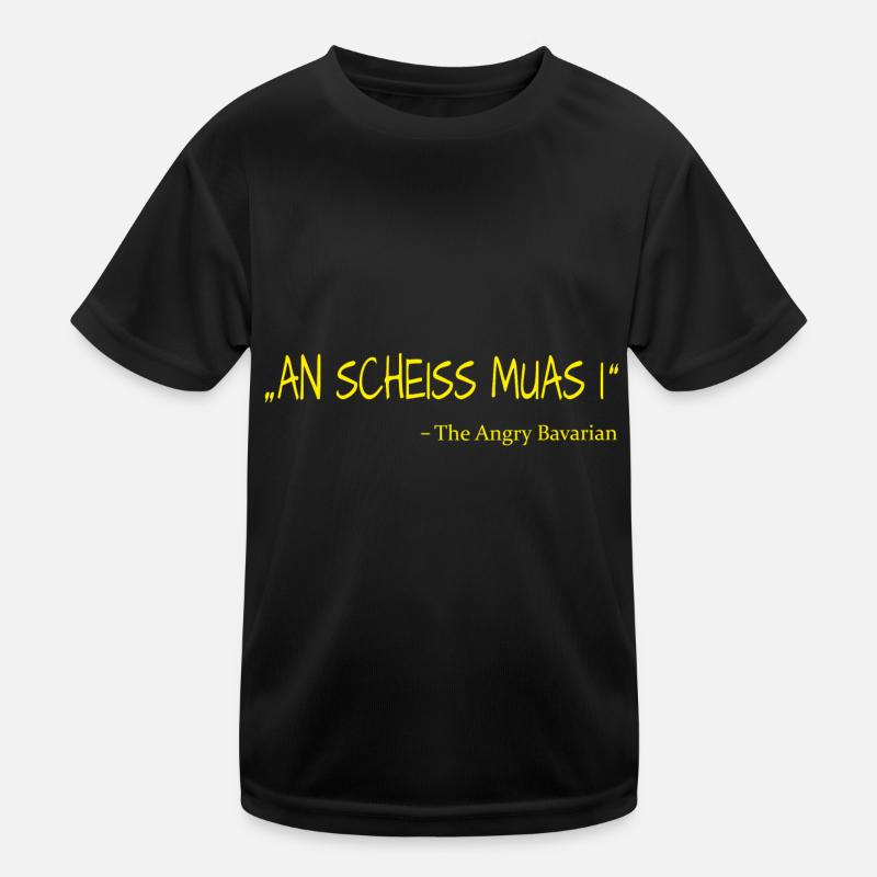 An Scheiss muas i The Angry Bavarian Kinder Funktions-T-Shirt