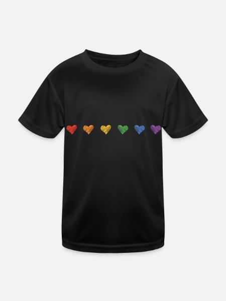 Equality Gay Pride Lgbtq Rainbow Transgender Bisex - Kinder Funktions-T-Shirt - Schwarz - Vorne