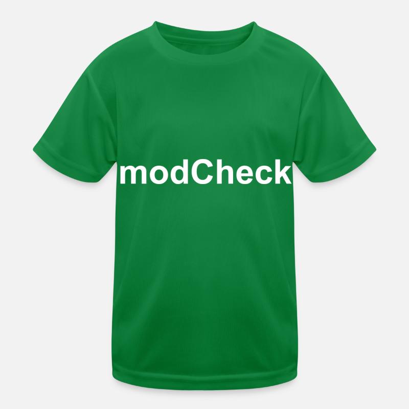 modCheck Emote - Gaming Stream Chat Meme T-shirt sport Enfant