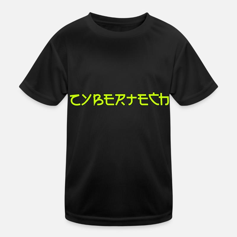 Cybertech Technowear - Kinder Funktions-T-Shirt - Schwarz