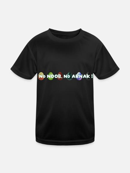 No Noob no arnak! - Kinder Funktions-T-Shirt - Schwarz - Vorne