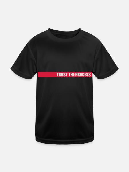 trust the process Quote - Kids Functional T-Shirt - black - Front