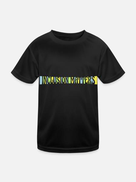 L’inclusion compte Citation du logo - T-shirt sport Enfant - noir - Devant