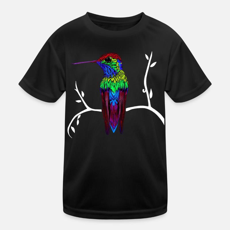 kohlibrie auf einem ast Kinder Funktions-T-Shirt
