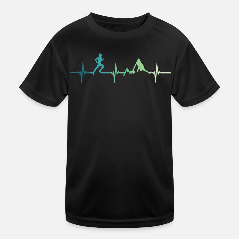 Trailrunning-Herzschlag Kinder Funktions-T-Shirt