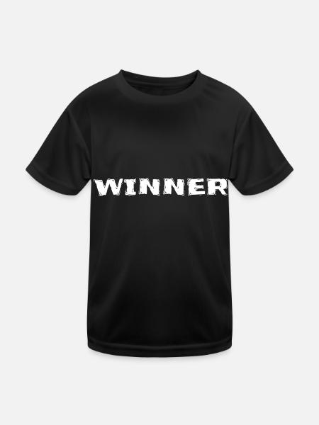 Gewinner - Kinder Funktions-T-Shirt - Schwarz - Vorne