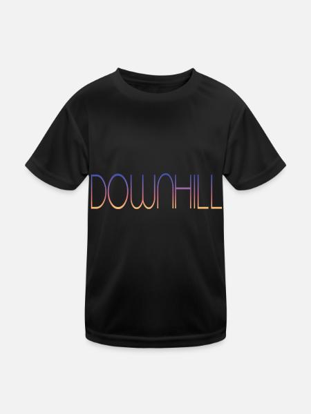Downhill - Kinder Funktions-T-Shirt - Schwarz - Vorne