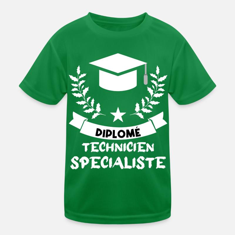 diplômé technicien spécialisé. T-shirt sport Enfant