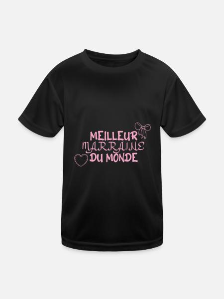 meilleur Marraine du monde - T-shirt sport Enfant - noir - Devant