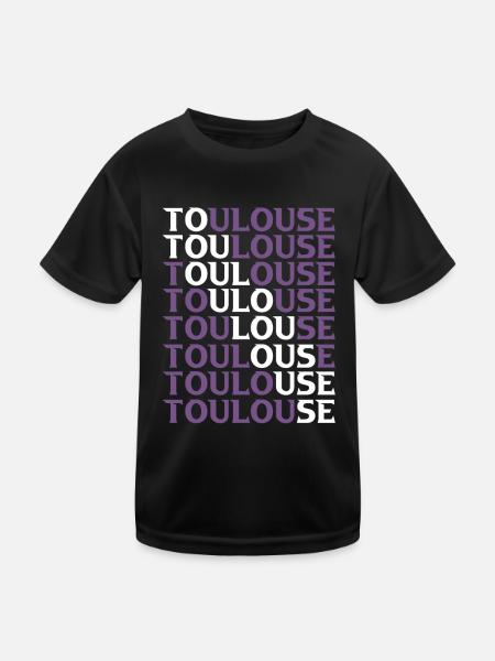 Toulouse France Ville Vacances Cadeau Rengaine - T-shirt sport Enfant - noir - Devant