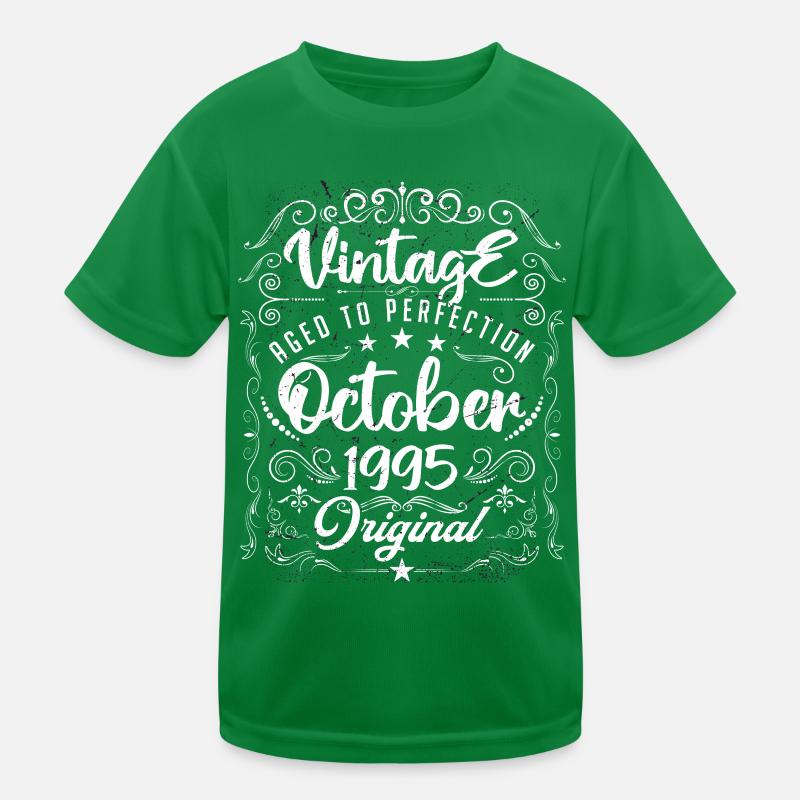 Vintage BORN IN OCTOBER 1995. Kids Functional T-Shirt