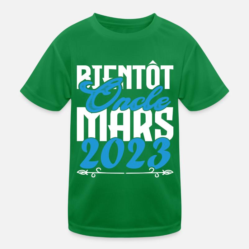 Cadeau Annonce grossesse. bientôt Oncle Mars 2023. T-shirt sport Enfant