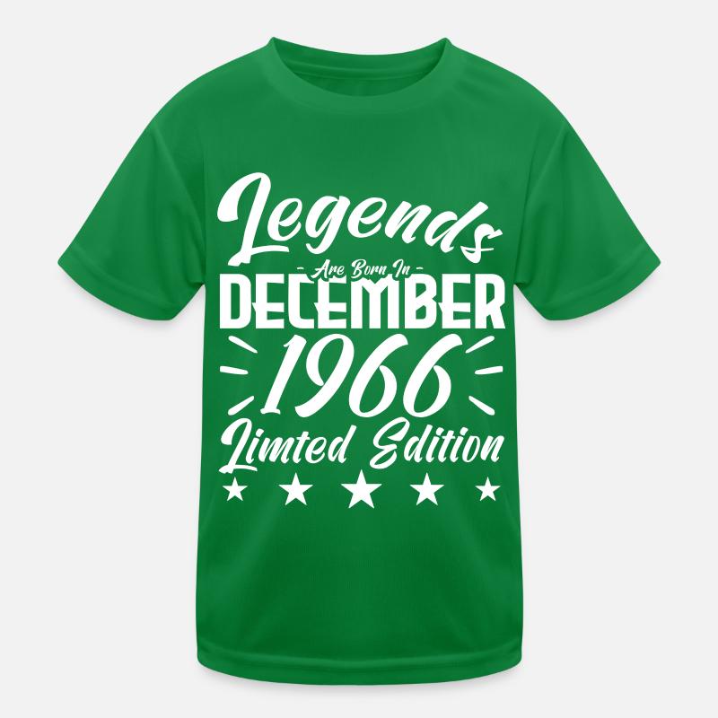 anniversary gift,Legends are born in DECEMBER 1966 T-shirt sport Enfant