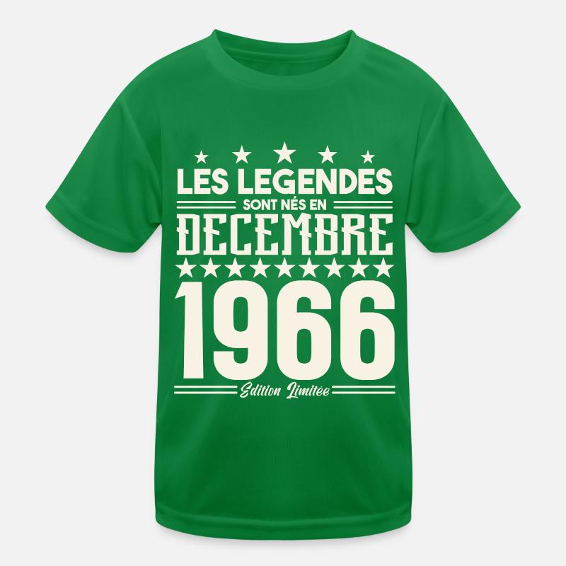 Les Légendes Sont Nés En Décembre 1966, Cadeau. T-shirt sport Enfant