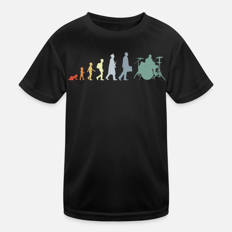 Drummer Evolution Kinder Funktions-T-Shirt