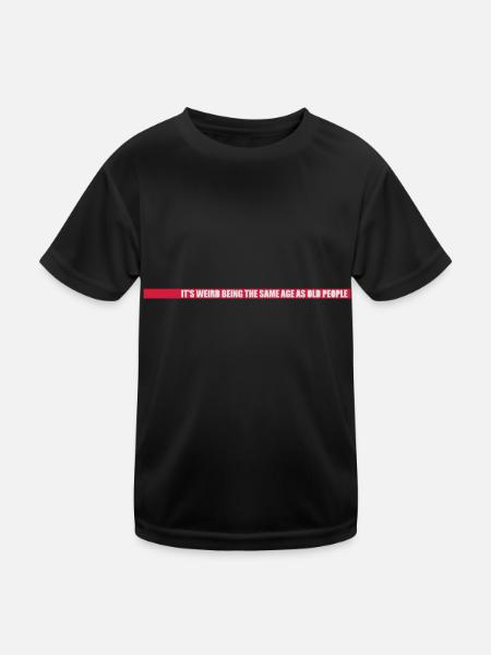 être âgé - T-shirt sport Enfant - noir - Devant