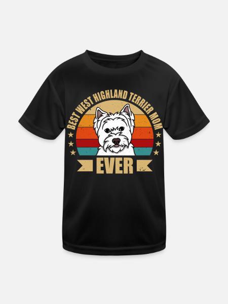 MEILLEUR WEST HIGHLAND TERRIER Mama - T-shirt sport Enfant - noir - Devant