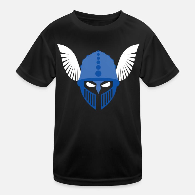 Germanic helmet with feathers design, Germania Magna Kids Functional T-Shirt