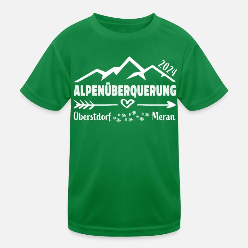 Alpenüberquerung E5 Oberstdorf Meran 2024 Kinder Funktions-T-Shirt