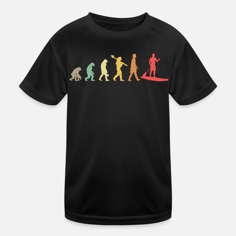 Kayak Evolution Kajak Entwicklung Retro Kinder Funktions-T-Shirt