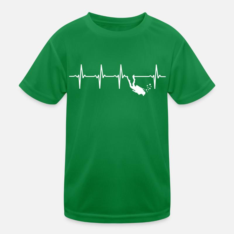 battement de coeur plongeur plongée diver diving T-shirt sport Enfant