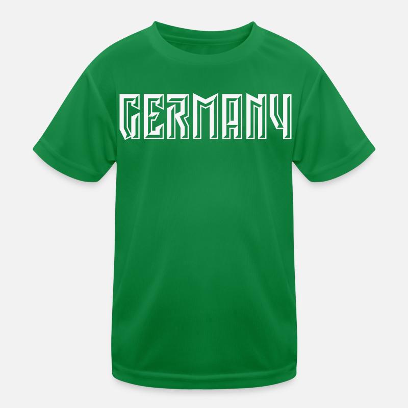 Germany Lettering (Relief / 3D / White) Kids Functional T-Shirt