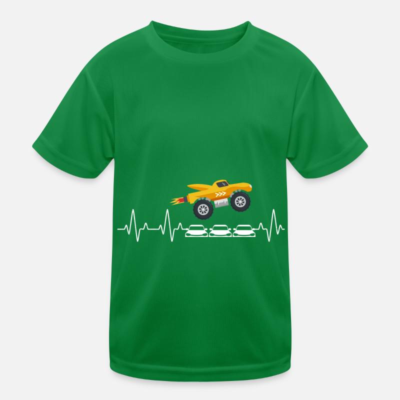 Springender Monstertruck Kinder Funktions-T-Shirt