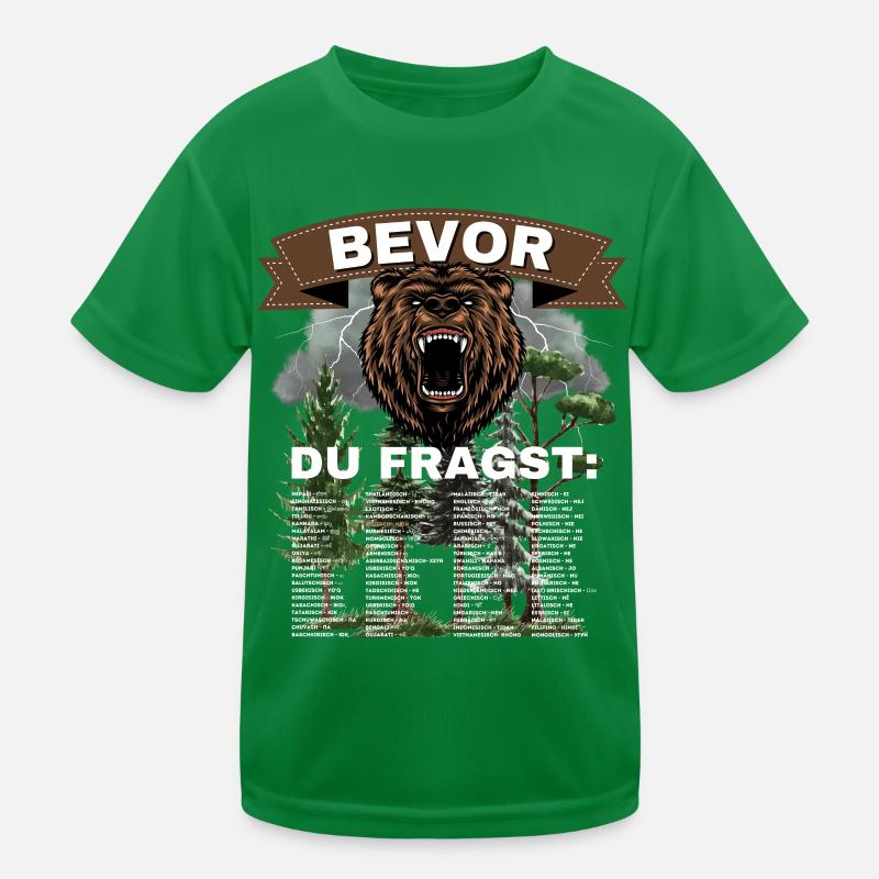 Witziges Bevor Du Fragst Nein Grummeliger Bär Kinder Funktions-T-Shirt