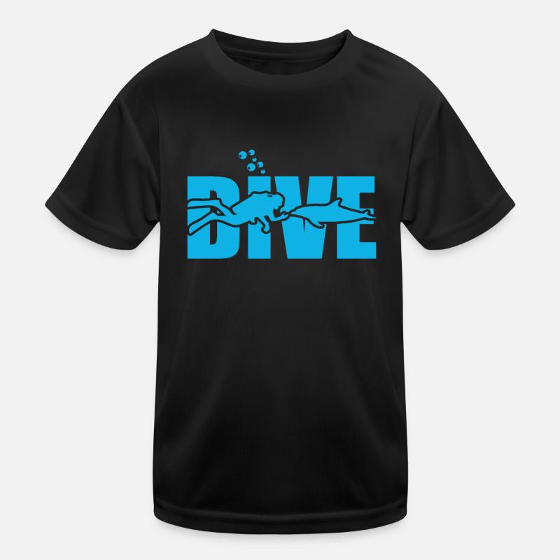 dive diving Kinder Funktions-T-Shirt