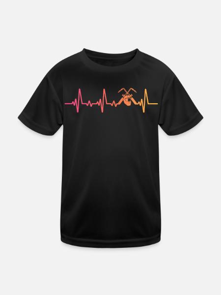 Schweißer Sunset Heartbeats Schweißen - Kinder Funktions-T-Shirt - Schwarz - Vorne