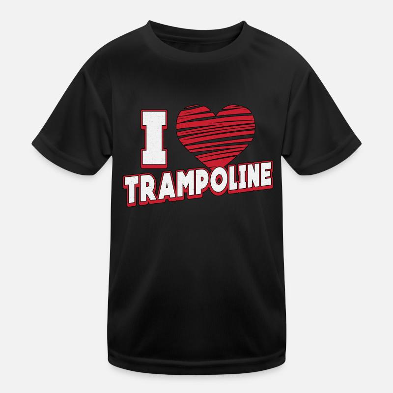 Trampolin I Love Trampoline Trampolinspringer Kinder Funktions-T-Shirt