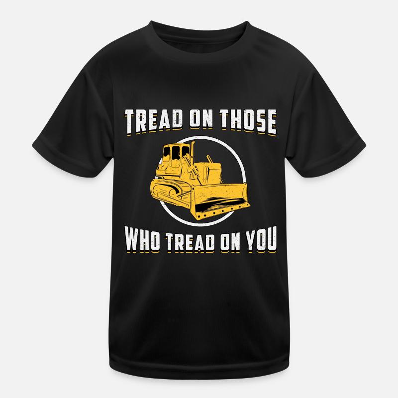 Bulldozer Construction Worker Gift Kids Functional T-Shirt