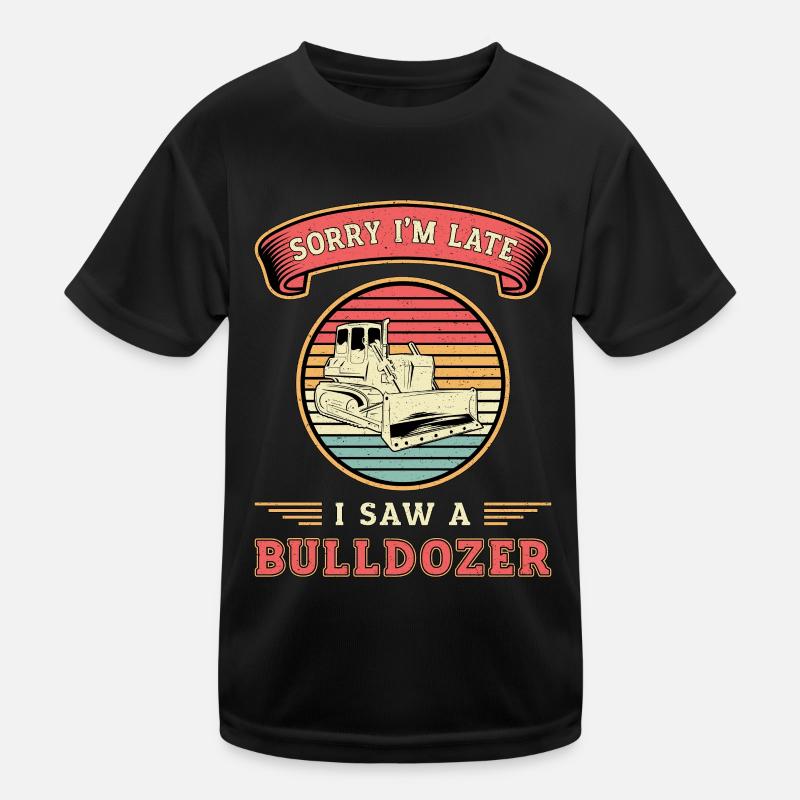 Planierraupe Bagger Bulldozer Bauarbeiter Geschenk Kinder Funktions-T-Shirt