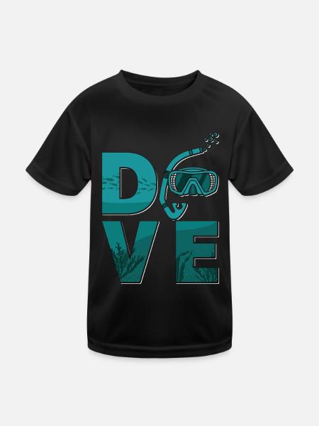 Freitaucher Freitauchen Apnoe Tauchen Geschenk - Kinder Funktions-T-Shirt - Schwarz - Vorne