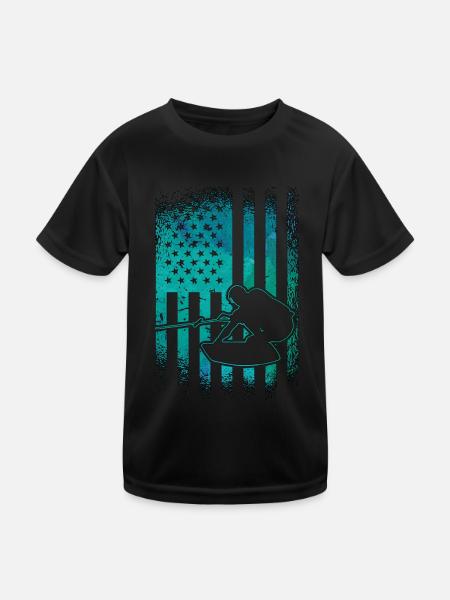 Wakeboard Wakeboarding Wakeboarder Cool Cadeau - T-shirt sport Enfant - noir - Devant