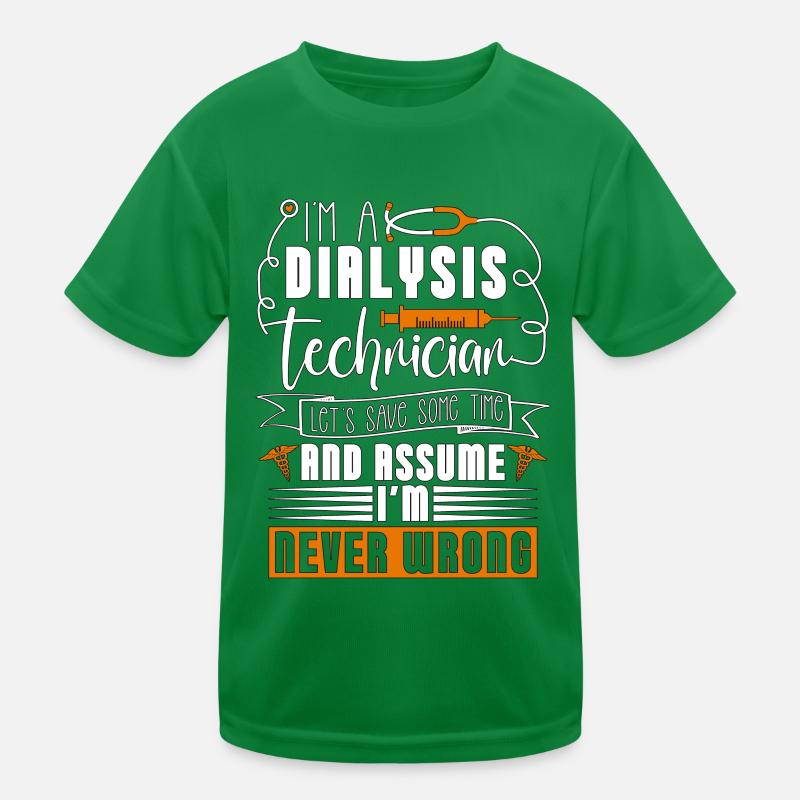 Dialyse Néphrologie Dialyse Technicien Cadeau T-shirt sport Enfant