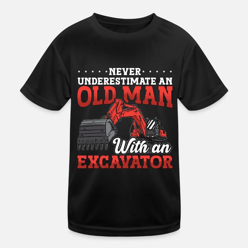 Bauarbeiter Baggern Baggerfahrer Bagger Geschenk Kinder Funktions-T-Shirt