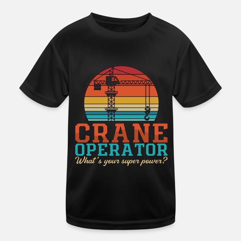 Grutier Grutier Travailleur de la construction Grue Cadeau T-shirt sport Enfant