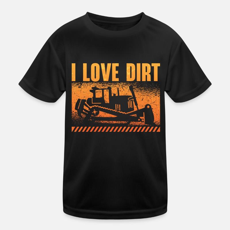 Bagger Planierraupe Bauarbeiter Bulldozer Geschenk Kinder Funktions-T-Shirt